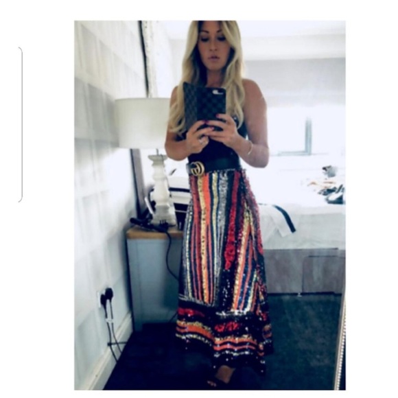 Zara multicolored sequin midi skirt - Picture 5 of 8